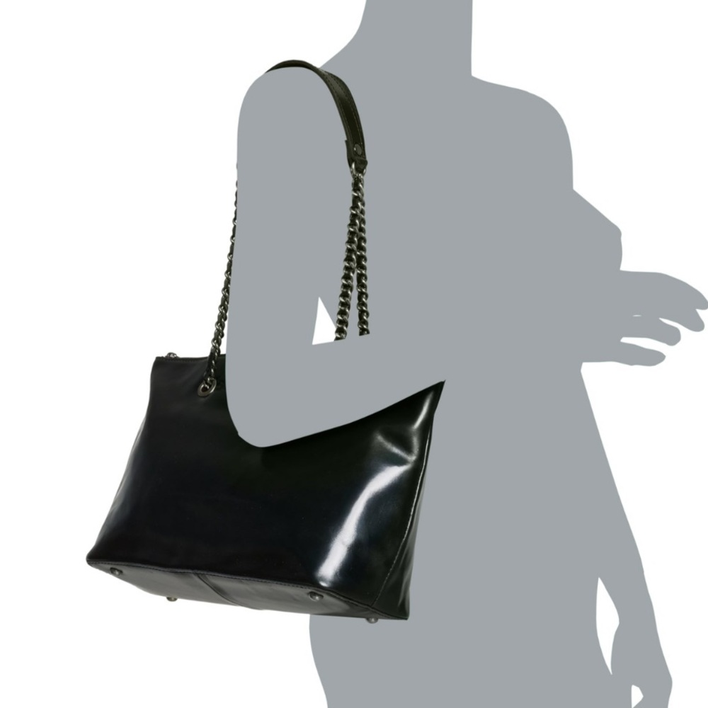 Patricia Nash Leather Elegant Black Leather Tote Bag, New
